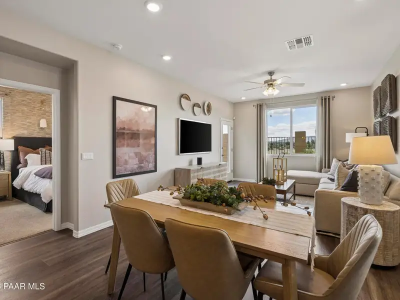 Furnished interior view inside a new home in South Ranch Southern Collection, Prescott (Image 4). Furnished interior view inside a new home in South Ranch Southern Collection, Prescott (Image 4).