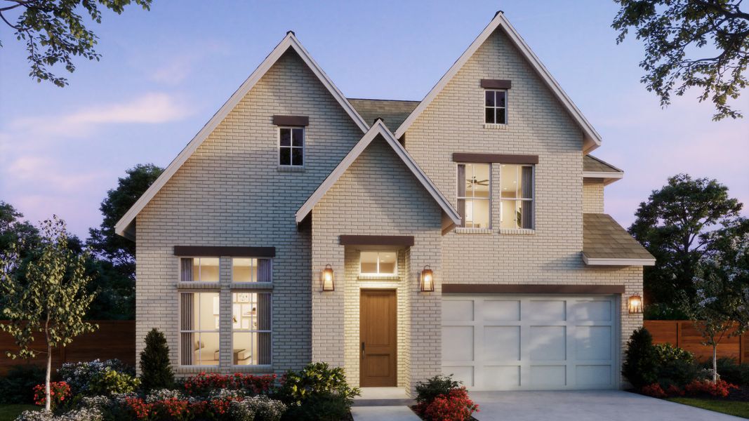 Representative exterior photo of a completed home built from the Emerson by Southgate Homes in Painted Tree 50' Series, McKinney, TX (Image 19). Representative exterior photo of a completed home built from the Emerson by Southgate Homes in Painted Tree 50' Series, McKinney, TX (Image 19).