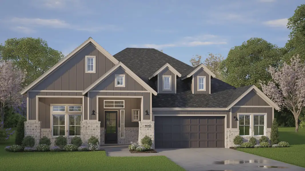 Representative exterior photo of a completed home built from the Darien by Chesmar Homes in Riceland, Marion, TX (Image 3).