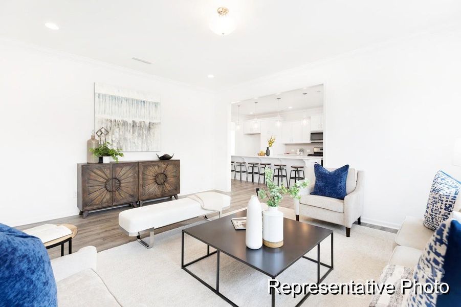 Furnished interior view inside a new home in Morgan Hills, Albemarle (Image 8).