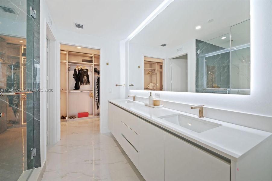 Furnished interior view inside a new home in , Miami (Image 17).