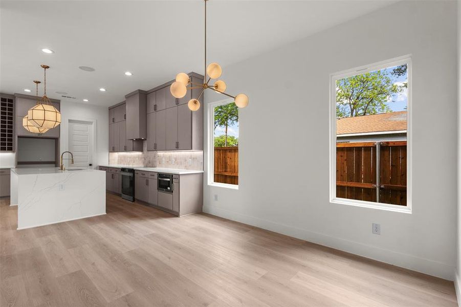 Furnished interior view inside a new home in , Dallas (Image 10).