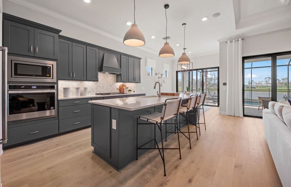 Kitchen that overlooks the gathering room Kitchen that overlooks the gathering room