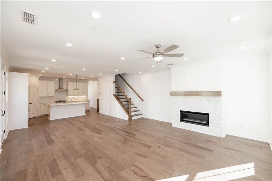 Furnished interior view inside a new home in Ecco Park, Alpharetta (Image 7). Furnished interior view inside a new home in Ecco Park, Alpharetta (Image 7).