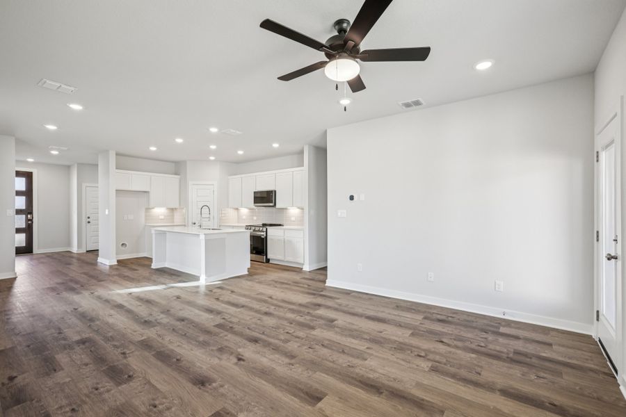 A large empty kitchen.