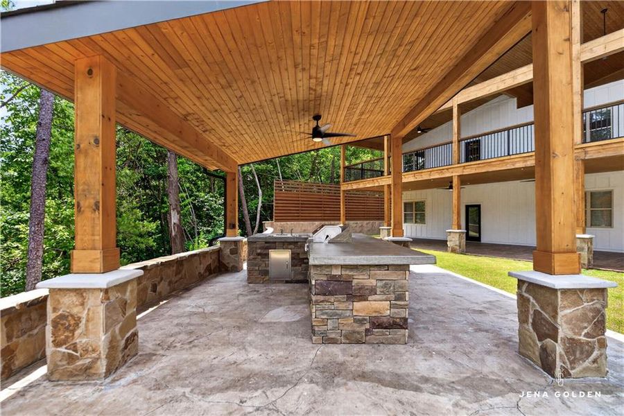 Exterior details and patio area of a home in , Dahlonega (Image 40).