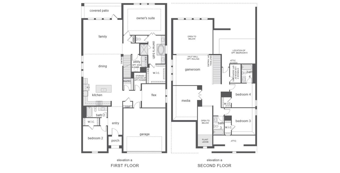 2D floor plan layout of this home in Painted Tree - South, McKinney, TX (Image 2). 2D floor plan layout of this home in Painted Tree - South, McKinney, TX (Image 2).