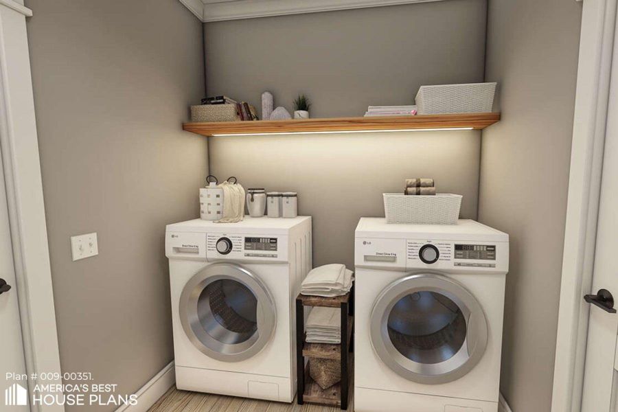 Laundry area with washing machine and dryer