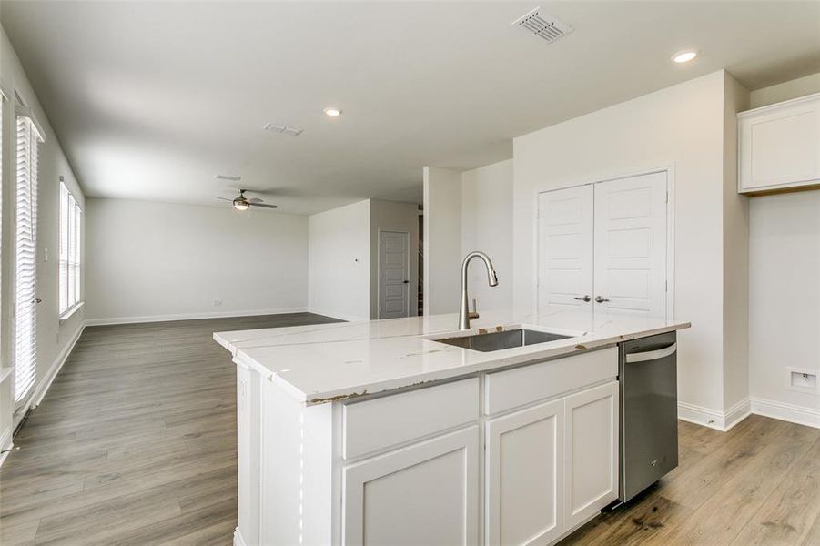 Furnished interior view inside a new home in The Preserve, Justin (Image 9).