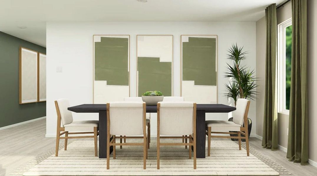 Furnished interior view inside a new home in Southern Pointe, College Station (Image 8).