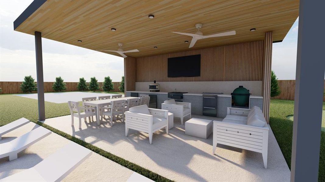 Exterior details and patio area of a home in , Frisco (Image 18).