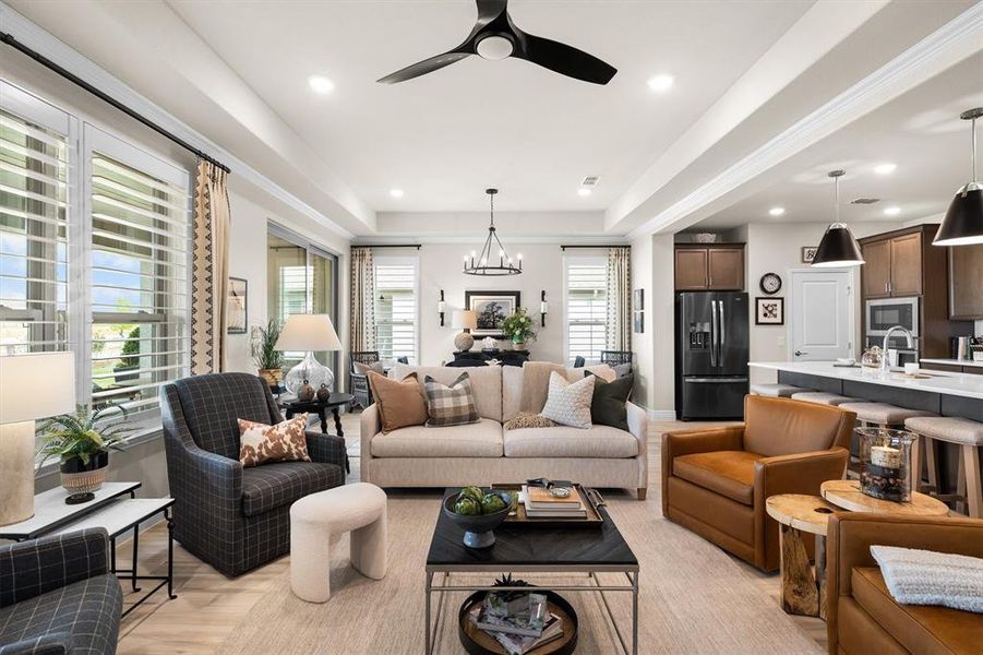 Furnished interior view inside a new home in Robson Ranch Texas, Denton (Image 10).