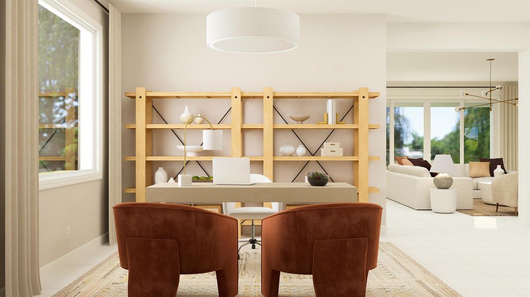 Furnished interior view inside a new home in , The Acreage (Image 8). Furnished interior view inside a new home in , The Acreage (Image 8).