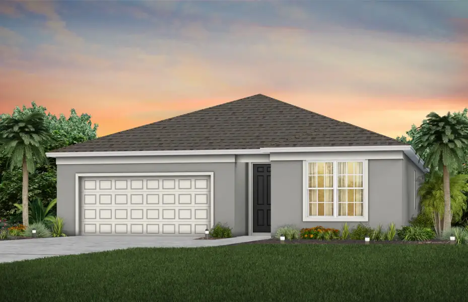 Representative exterior photo of a completed home built from the Crestmere by Pulte Homes in Highland Pines, Leesburg, FL (Image 9).
