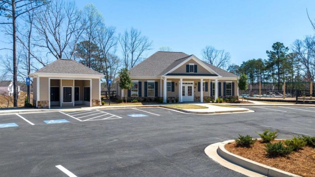 Front exterior of a new home in Thompson Ridge, Dallas, GA, highlighting curb appeal (Image 24).