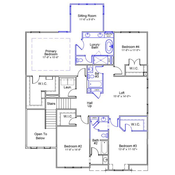 2D floor plan layout of this home in Sweetbrier, Durham, NC (Image 3).