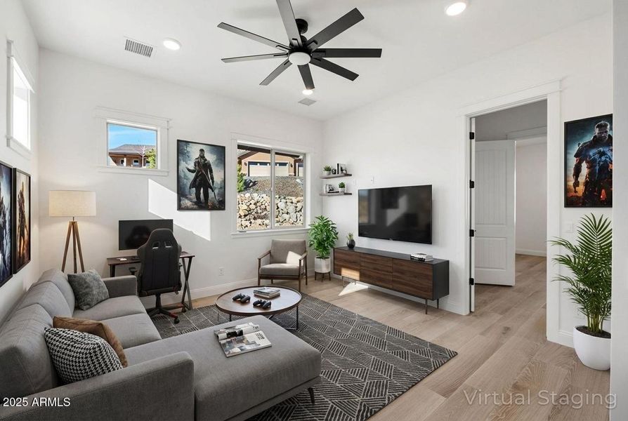 Virtually Staged as Den