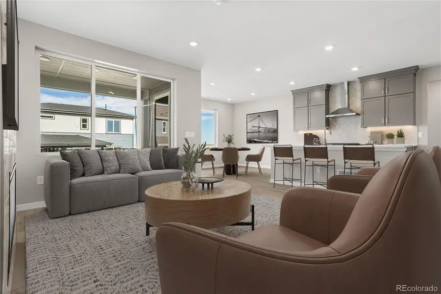 Furnished interior view inside a new home in Tribute at Lyric, Lone Tree (Image 10). Furnished interior view inside a new home in Tribute at Lyric, Lone Tree (Image 10).