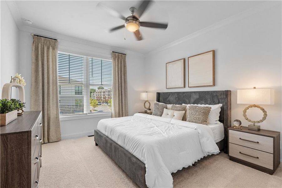 Furnished interior view inside a new home in Brookside Reserve, Alpharetta (Image 7).