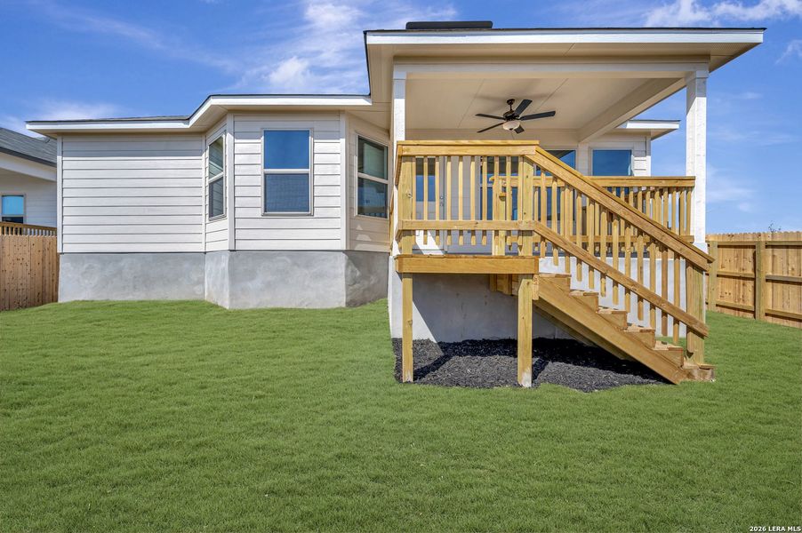 Exterior details and patio area of a home in Greenspoint Heights, Seguin (Image 4).