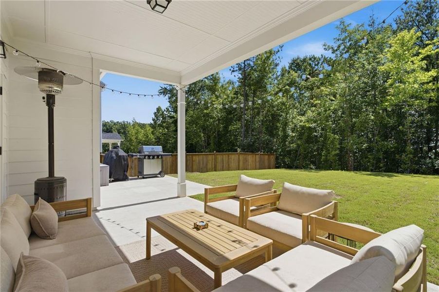 Exterior details and patio area of a home in , Flowery Branch (Image 24).
