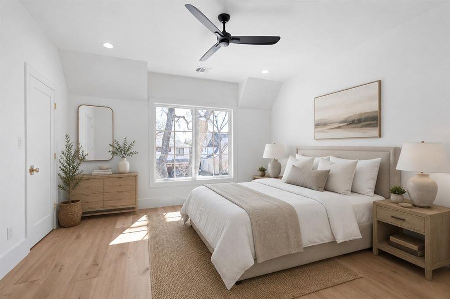 Ai designed bedroom upstairs.