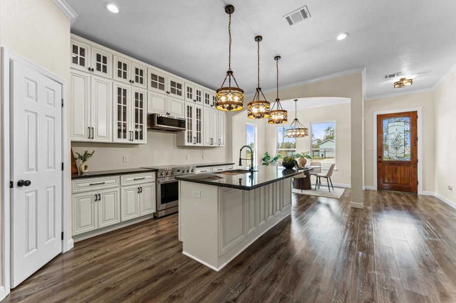 Furnished interior view inside a new home in , Huffman (Image 6).