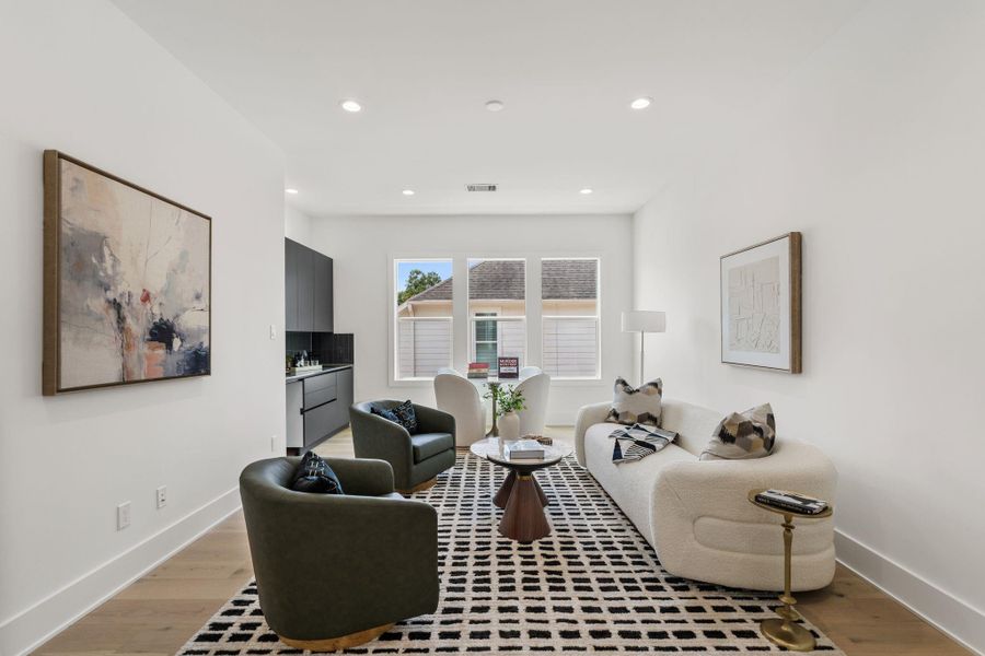 Furnished interior view inside a new home in , Houston (Image 35).