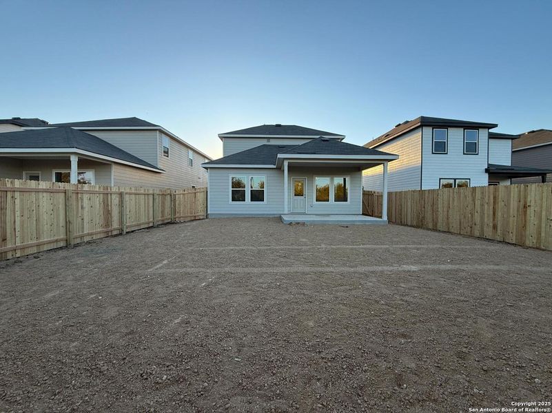 Exterior details and patio area of a home in Meadows at Hennersby Hollow 40's, San Antonio (Image 21). Exterior details and patio area of a home in Meadows at Hennersby Hollow 40's, San Antonio (Image 21).