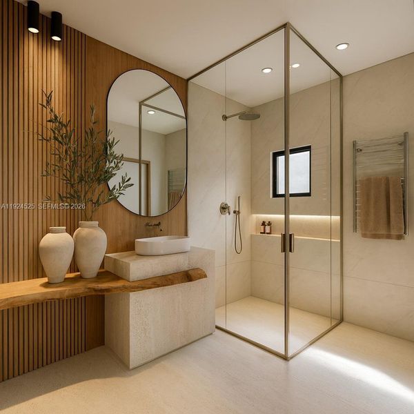 Furnished interior view inside a new home in , Hollywood (Image 10).