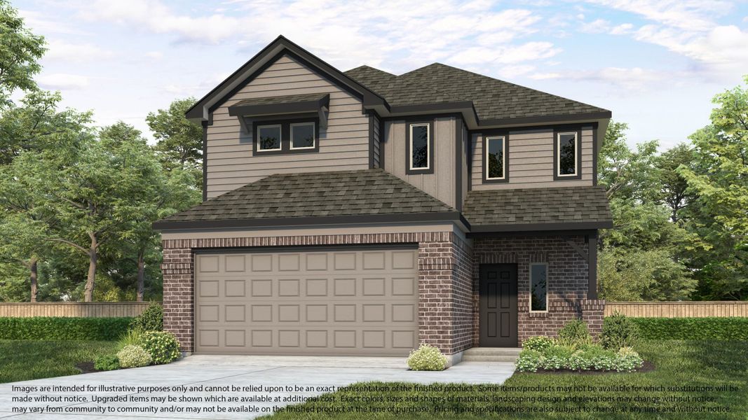 Representative exterior photo of a completed home built from the Plan 144 by Long Lake Ltd. in Olympia Fields, Fresno, TX (Image 2).