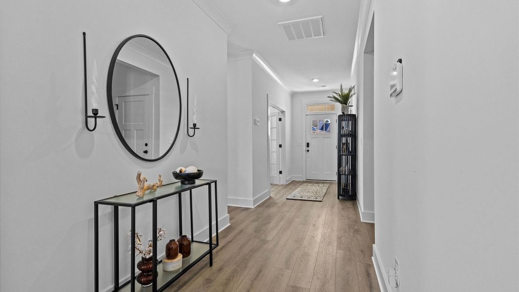 Representative furnished interior of a home built from the Wakefield - Finished Basement by DRB Homes in Pinebrook, Woodruff (Image 16).