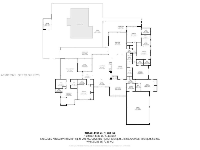 2D floor plan layout of this home in , Pinecrest, FL (Image 5).
