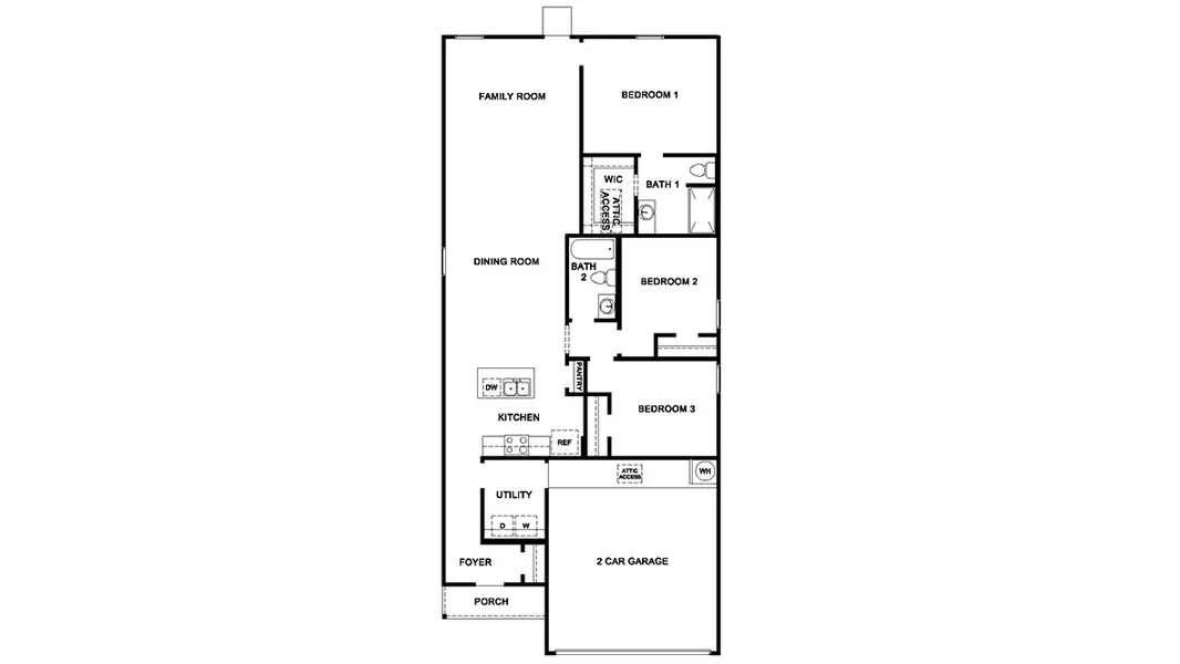 2D floor plan layout of this home in Avenida, Converse, TX (Image 2).