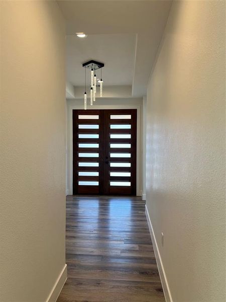 Double door to the backyard