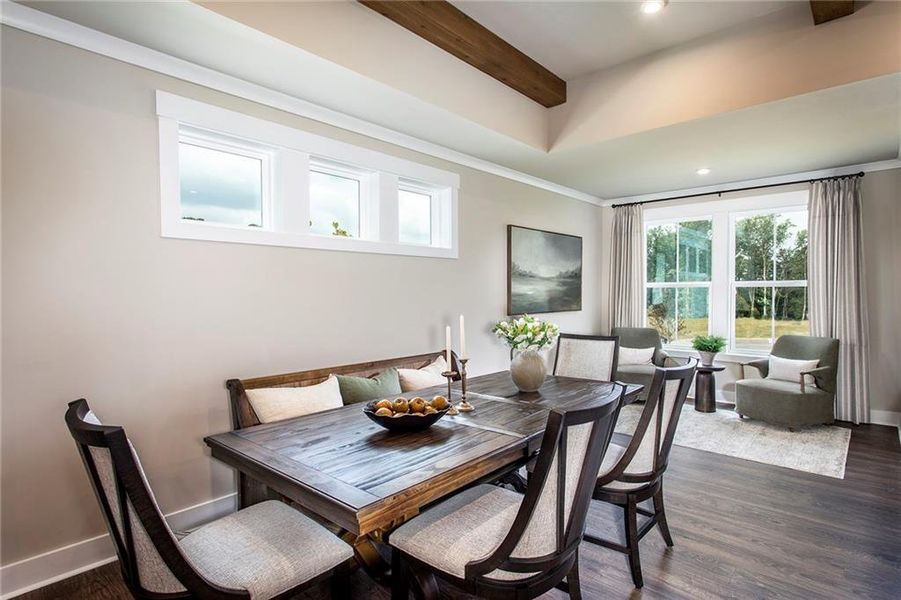 Furnished interior view inside a new home in Gatherings® at GreenHouse, Marietta (Image 9). Furnished interior view inside a new home in Gatherings® at GreenHouse, Marietta (Image 9).