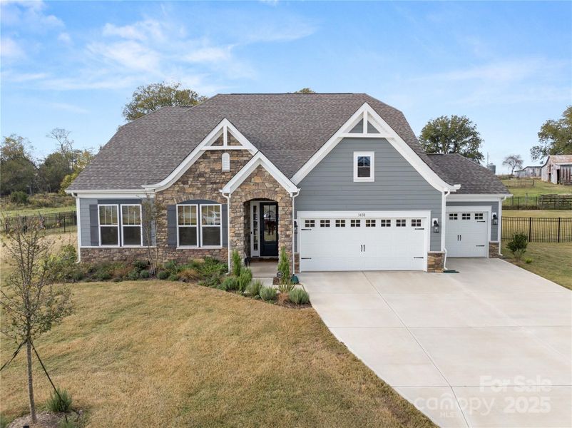 Front exterior of a new home in Allburn, Concord, NC, highlighting curb appeal (Image 1). Front exterior of a new home in Allburn, Concord, NC, highlighting curb appeal (Image 1).