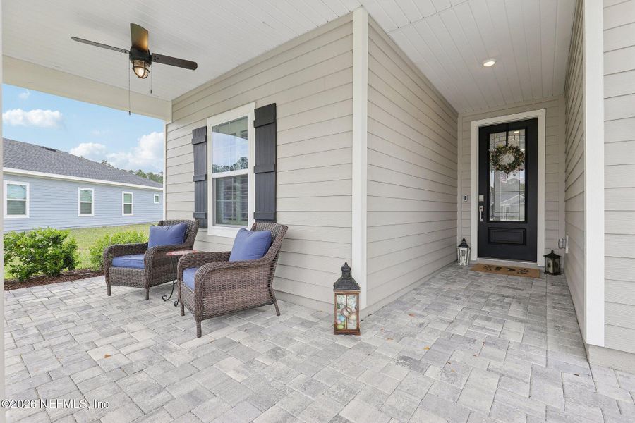 Exterior details and patio area of a home in Stillwater | Active Adult 55+, St. Johns (Image 4).