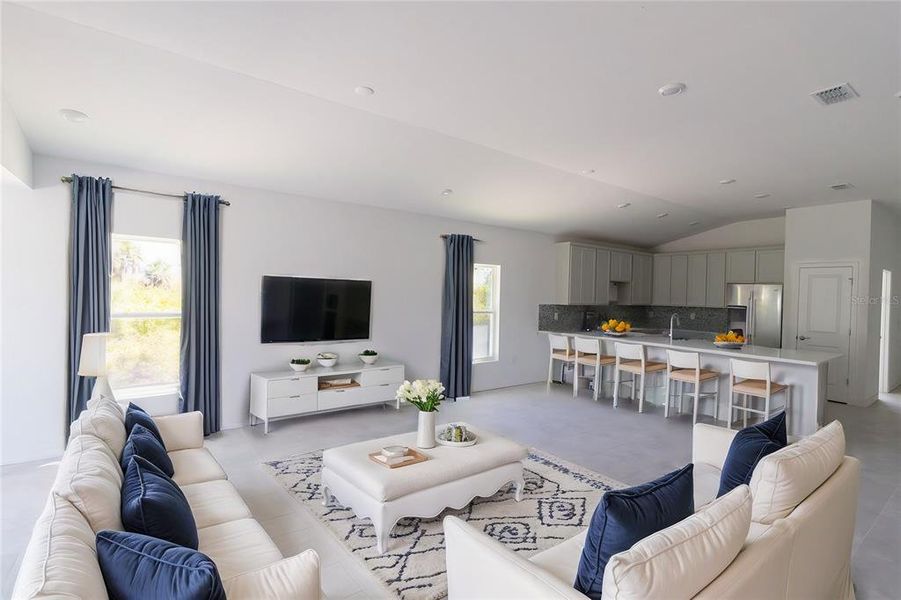 Furnished interior view inside a new home in , Rotonda West (Image 7).