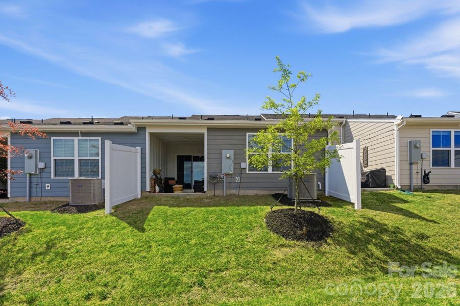 Exterior details and patio area of a home in , Troutman (Image 23).