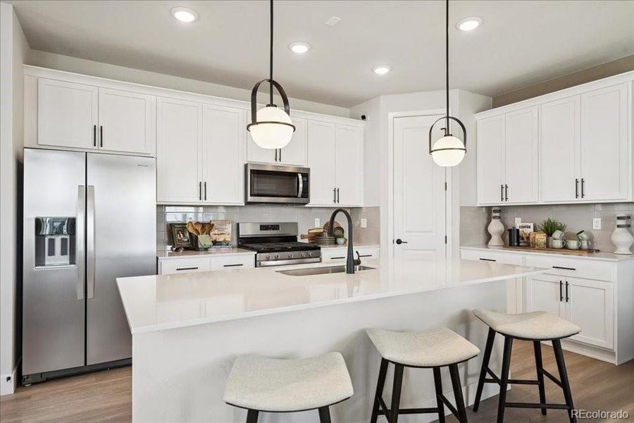 Furnished interior view inside a new home in Coyote Creek, Fort Lupton (Image 7). Furnished interior view inside a new home in Coyote Creek, Fort Lupton (Image 7).