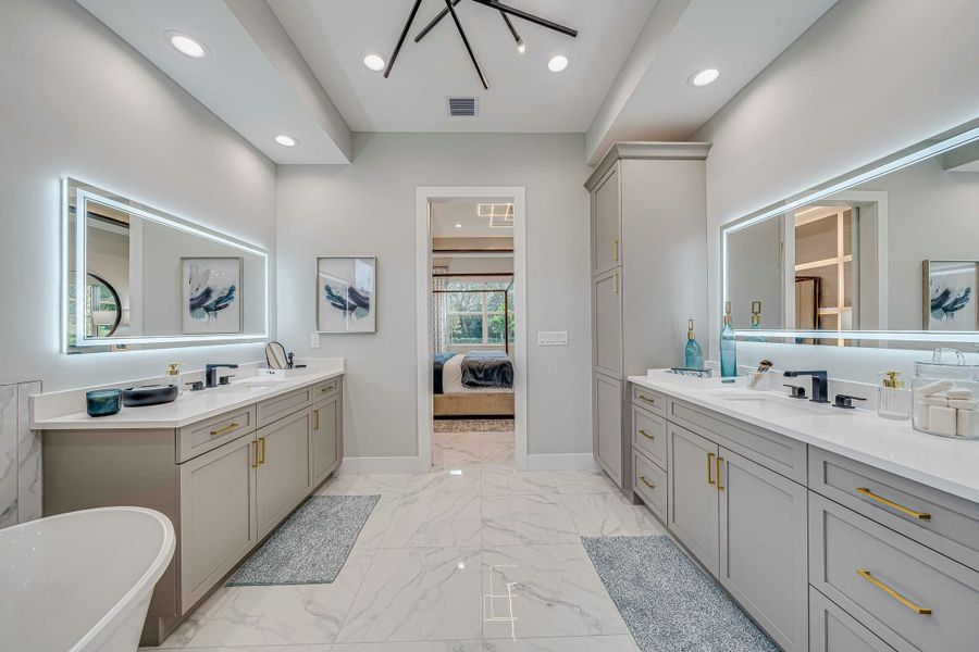 2D floor plan layout for the Sand Dollar Grande by GHO Homes in The Strand, Indian River Shores, FL (Image 83).