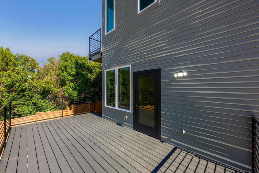 View of wooden deck