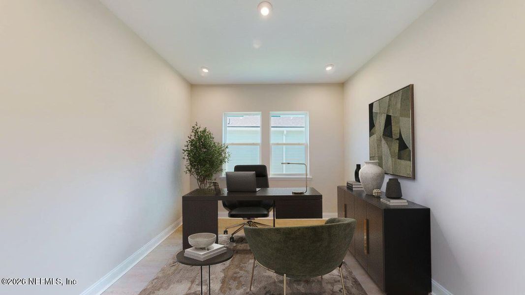 Furnished interior view inside a new home in RiverTown - WaterSong, St. Johns (Image 9).