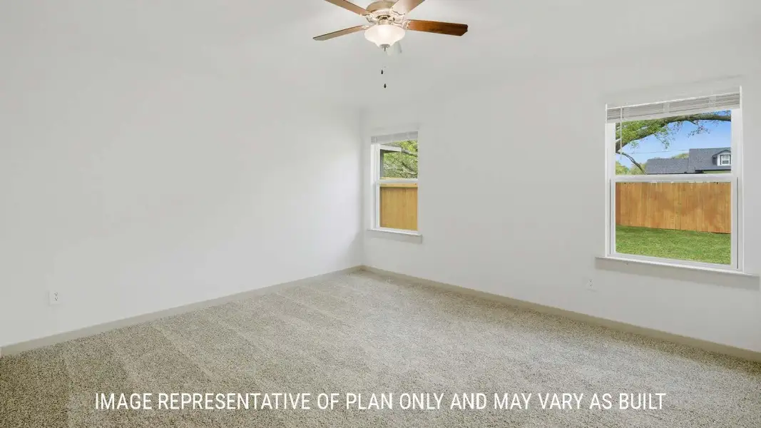 Representative unfurnished interior of a home built from the Bellvue by D.R. Horton in Woodland Park, Beaumont (Image 22).