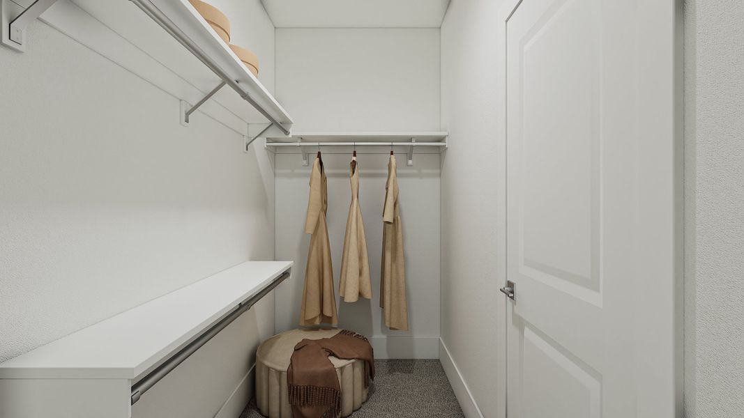 Primary suite walk-in closet