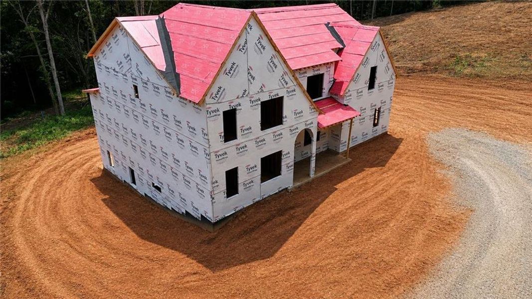 In-progress construction of a new home in , Bethlehem, GA (Image 50).
