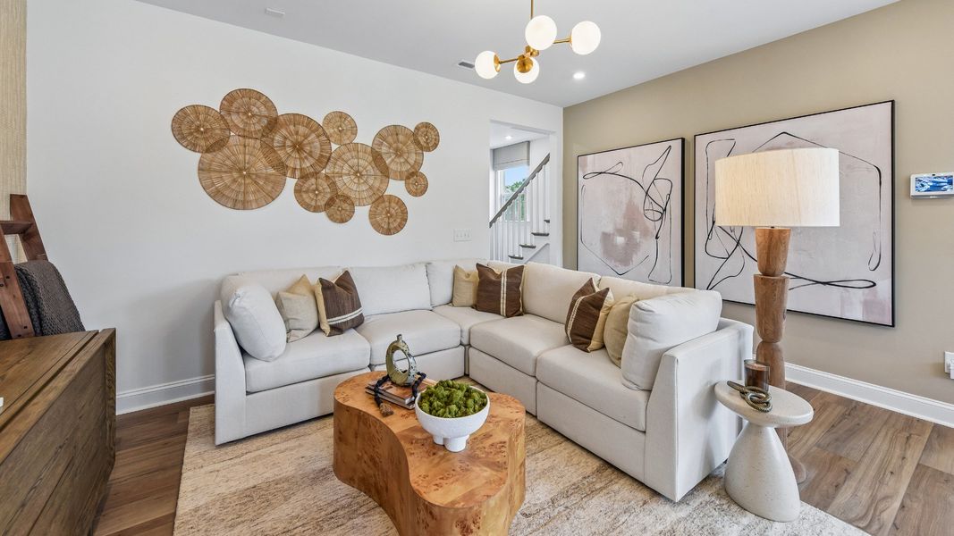 The Rochester Plan by DRB homes in Charlotte, NC - Living The Rochester Plan by DRB homes in Charlotte, NC - Living