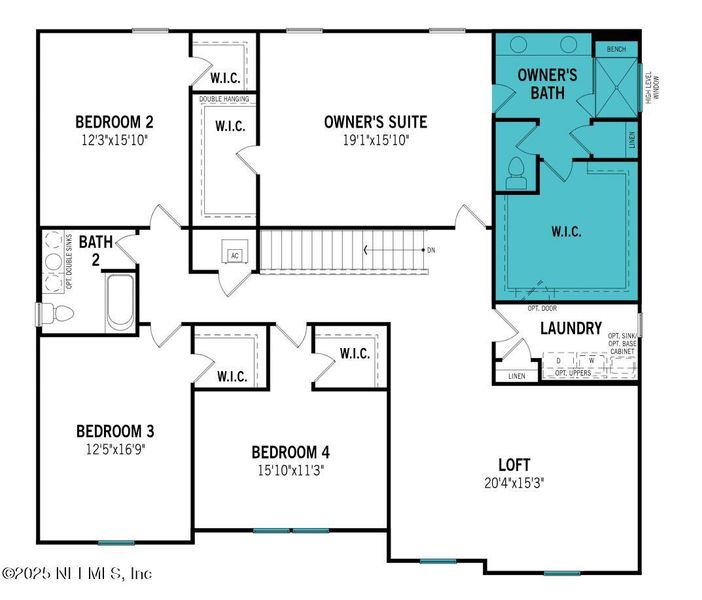 2D floor plan layout of this home in RiverTown - Forest, St. Johns, FL (Image 3).