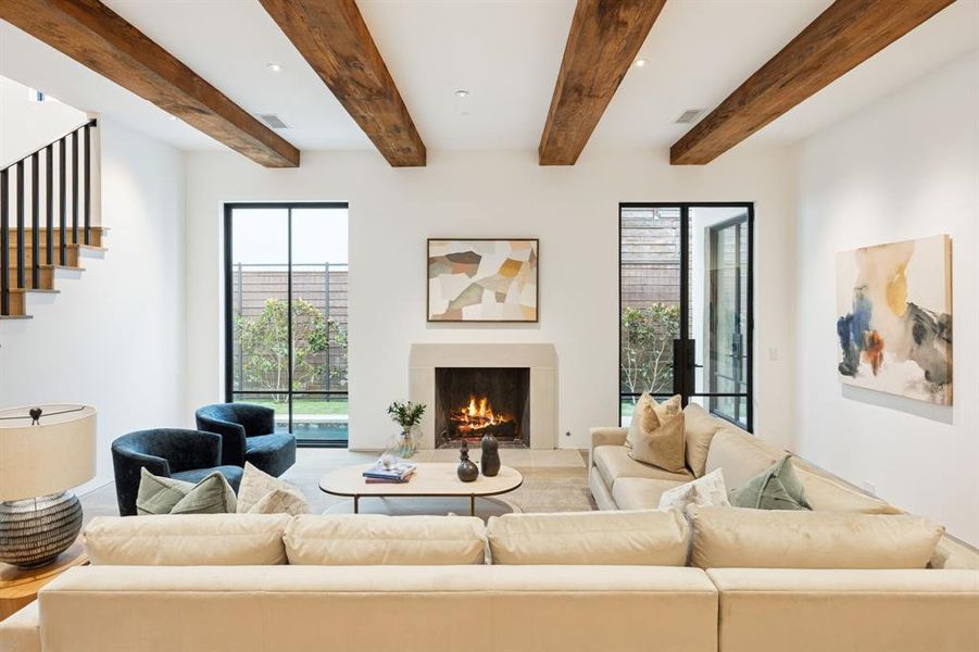 Furnished interior view inside a new home in , Dallas (Image 13).